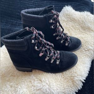 Sam Edelman Unisex-Adult Lace Up Black Phantom Grey Darrah Fashion Combat Boot